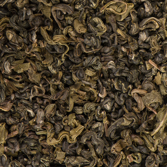 Close-up of Ana’s Organic Green Tea leaves from Ilam, Nepal
