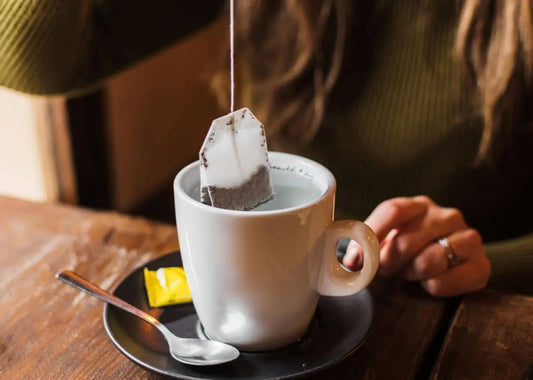 Tea bag steeping example for loose leaf vs tea bags comparison