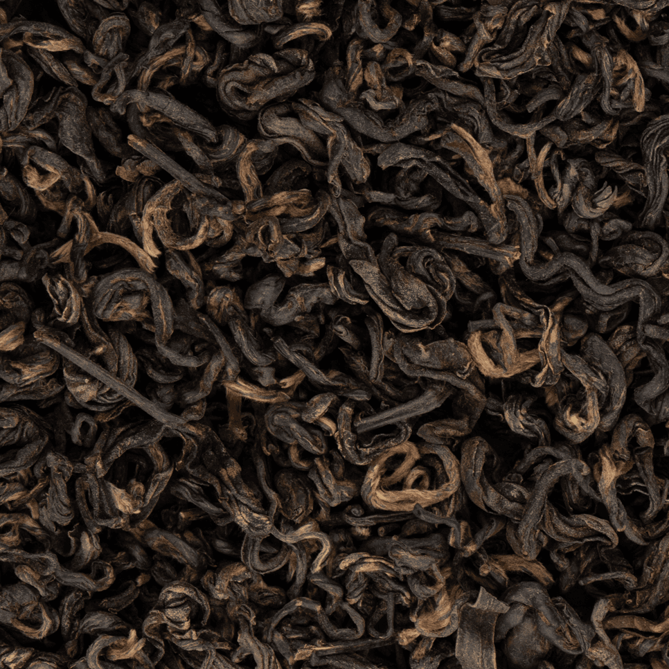 Close-Up of Mardi Himal Black Tea Leaves – Hand-Plucked Himalayan Black Tea from Nepal’s Annapurna Region
