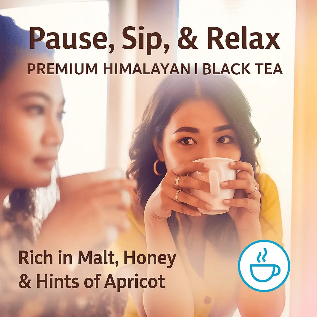 Award-winning Nepal black tea served as morning breakfast tea
