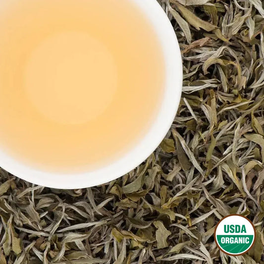 Ama Dablam organic Nepali white tea, USDA Organic certified loose leaf from Ilam, Nepal.