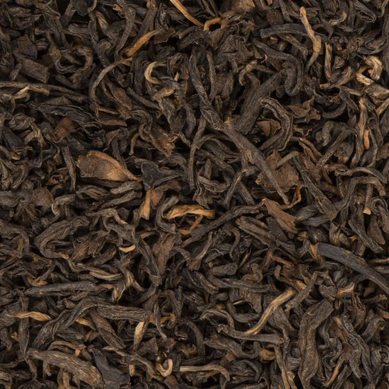 Close-up of Sherpa Breakfast loose leaf Nepali black tea from Ilam, Nepal