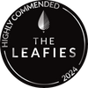 The Leafies 2024 Highly Commended award badge for premium Nepali black tea.