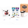 Pinnacle Gift Set - Two Elegant Tins of Loose Tea | 1 14 oz Glass TeaPot | 1 Perfect Tea Scoop
