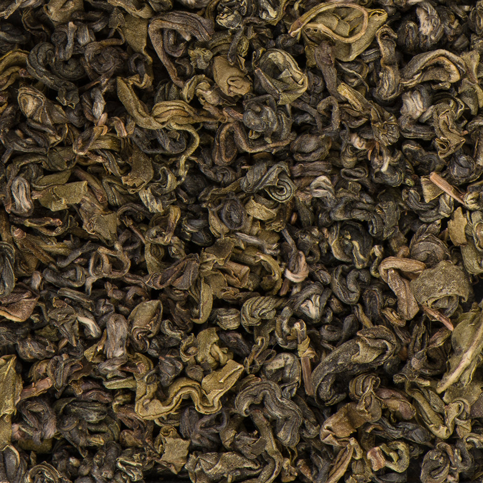 Close-up of Ana’s Organic Green Tea leaves from Ilam, Nepal