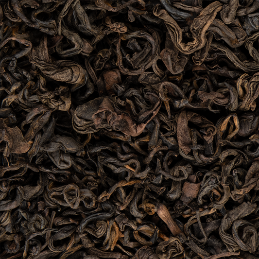 Close-up of loose leaf Lhotse Black Tea from Nepal