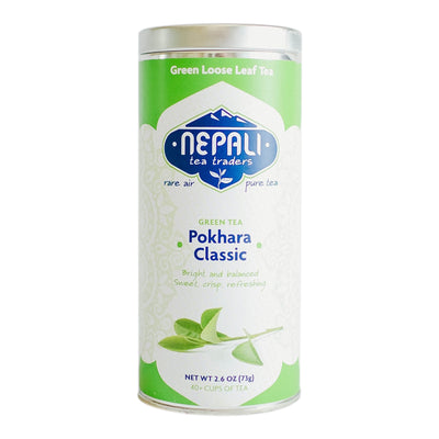 Pokhara Classic Organic Loose Leaf Green Tea Retail Tin