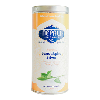 Sandakphu Silver Organic Loose Leaf White Tea Retail Tin